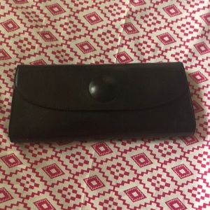 HOBO : black leather wallet/ clutch